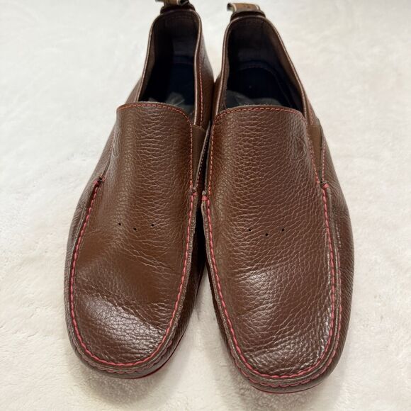 Michael Toschi Onda SE Driving Loafers Men\'s 9.5 Brown Red Sole MSRP $575 main image 3